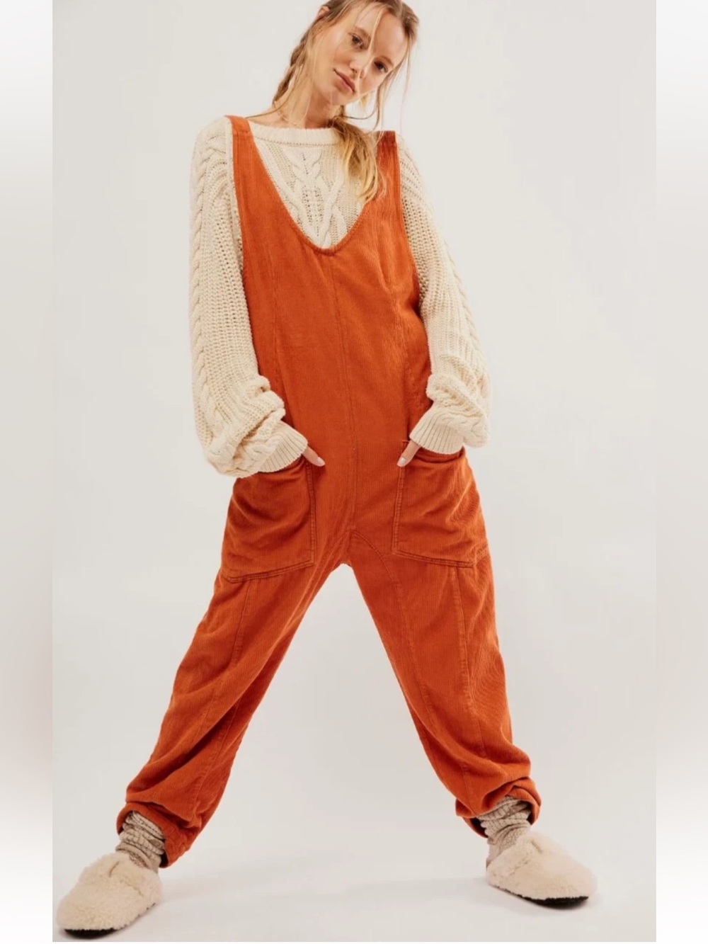 Free People High Roller Corduroy Jumpsuit